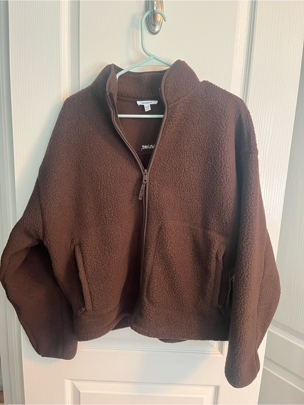 Garage Brown Sherpa Zip-Up Jacket